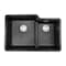 Msi Black Double Bowl 32in X 21in Quartz Undermount 60/40 Kitchen Sink ZOR-QTZ-DBSNK-0103 - alternate 1